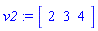 v2 := vector([2, 3, 4])