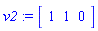 v2 := vector([1, 1, 0])