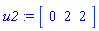u2 := vector([0, 2, 2])