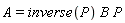 A = inverse(P)*B*P