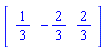 vector([1/3, -2/3, 2/3])