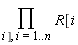 (&prod;) R[i
