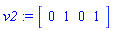 v2 := vector([0, 1, 0, 1])