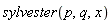 sylvester(p, q, x)