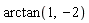 arctan(1, -2)