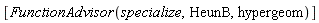 [FunctionAdvisor(specialize, HeunB, hypergeom)]