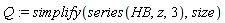 Q := simplify(series(HB, z, 3), size)