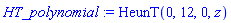 HT_polynomial := HeunT(0, 12, 0, z)
