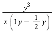 y^3/(x*(I*y+(1/2)*y))