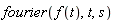 fourier(f(t), t, s)