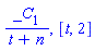 _C[1]/(t+n), [t, 2]