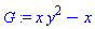 G := x*y^2-x