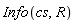 Info(cs, R)
