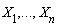 X[1], () .. (), X[n]