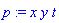 p := x*y*t