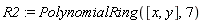 R2 := PolynomialRing([x, y], 7)