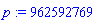 p := 962592769