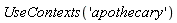 UseContexts('apothecary')