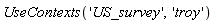 UseContexts('US_survey', 'troy')