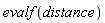 evalf(distance)