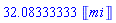 32.08333333*Units:-Unit('mi')