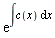 exp(int(c(x), x))