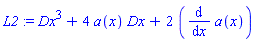 L2 := Dx^3+4*a(x)*Dx+2*(diff(a(x), x))