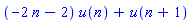 (-2*n-2)*u(n)+u(n+1)