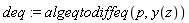 deq := algeqtodiffeq(p, y(z))