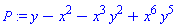 P := y-x^2-x^3*y^2+x^6*y^5