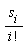 s[i]/factorial(i)