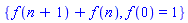 {f(n+1)+f(n), f(0) = 1}