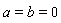 a = b and b = 0