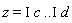 z = I*c .. I*d
