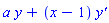 a*y+(x-1)*`y'`