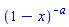 (1-x)^(-a)