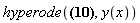 hyperode(hypergeom([], [], x), y(x))