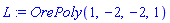 L := OrePoly(1, -2, -2, 1)