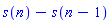 s(n)-s(n-1)