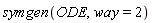 symgen(ODE, way = 2)