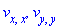 v[x, x], v[y, y]