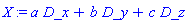 _DG([["vector", M, []], [[[1], a], [[2], b], [[3], c]]])