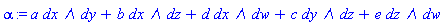 _DG([["form", M, 2], [[[1, 2], a], [[1, 3], b], [[1, 4], d], [[2, 3], c], [[3, 4], e]]])