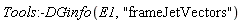Tools:-DGinfo(E1, "frameJetVectors")