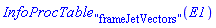 InfoProcTable["frameJetVectors"](E1)