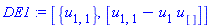 DE1 := [{u[1, 1]}, [u[1, 1]-u[1]*u[]]]