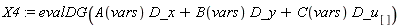X4 := evalDG(A(vars)*D_x+B(vars)*D_y+C(vars)*D_u[])