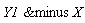 `&minus`(Y1, X)