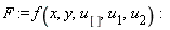F := f(x, y, u[], u[1], u[2])