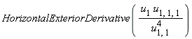 HorizontalExteriorDerivative(u[1]*u[1, 1, 1]/u[1, 1]^4)